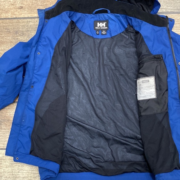 Vintage Helly Hansen Women’s Blue Helly Tech Waterproof Hooded Jacket - Picture 9 of 15